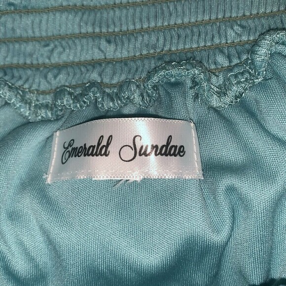EMERALD Sundae Green Dress Size‎ Small Swiss Dot - Picture 5 of 11